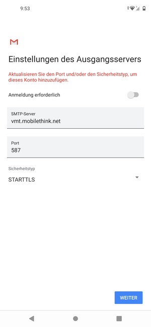 Wählen Sie Sicherheitstyp