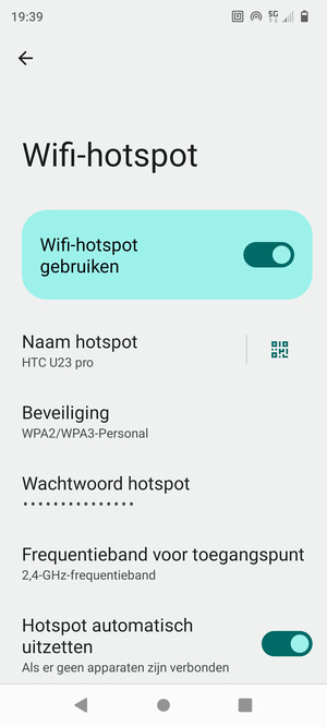 Uw telefoon is nu geïnstalleerd voor gebruik als modem