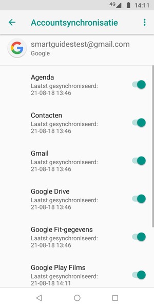 Zorg ervoor dat Contacten geselecteerd is