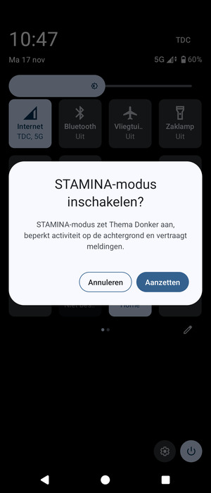 Selecteer Aanzetten