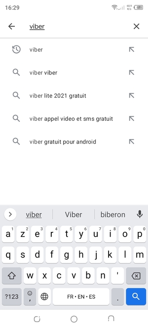 Saisissez le nom de l'appli et sélectionnez Rechercher