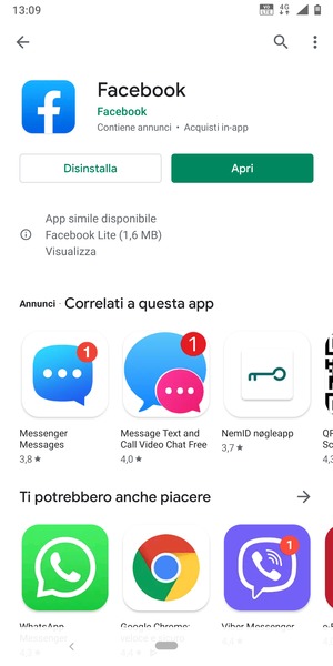 Seleziona Apri