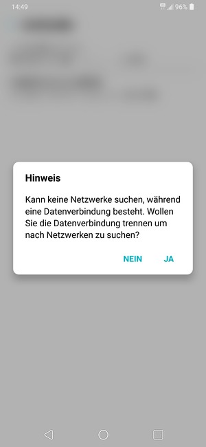 Wählen Sie JA
