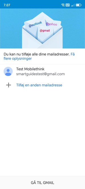 Vælg GÅ TIL GMAIL