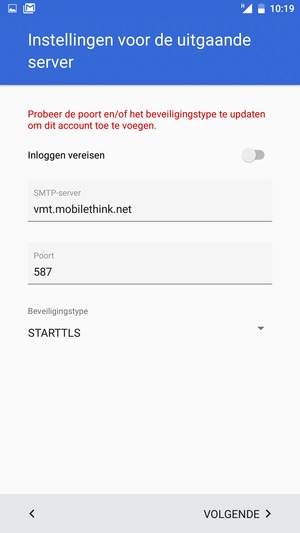 Selecteer Beveiligingstype