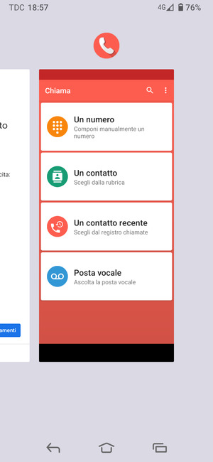 Scorri verso l'alto le app per chiuderle