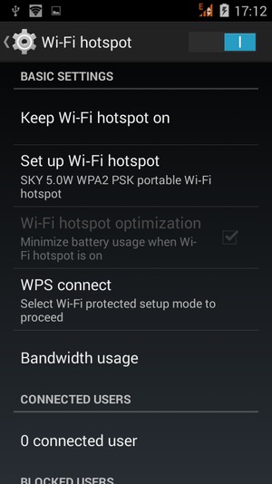 Your phone is now set up for use as a modem