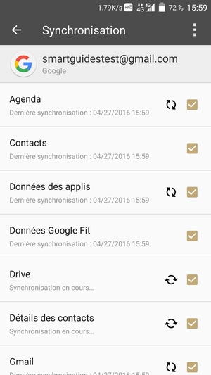 Vos informations seront synchronisées