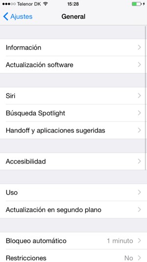Seleccione Actualización software