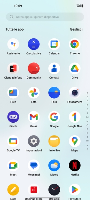 Seleziona Impostazioni