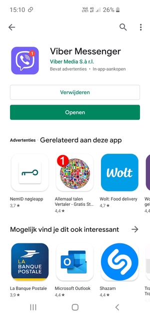Selecteer Openen