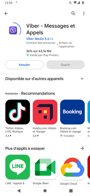Veuillez attendre la fin de la procédure d'installation