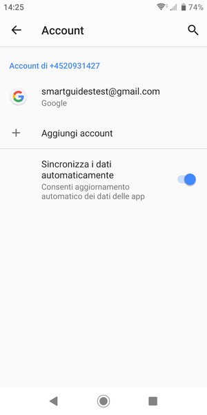 Seleziona il tuo account Google