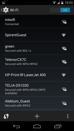 You are now connected to the Wi-Fi network
