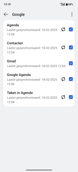Selecteer de Menu-knop