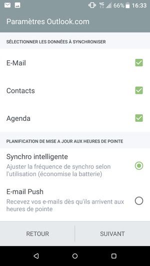 Sélectionnez SUIVANT
