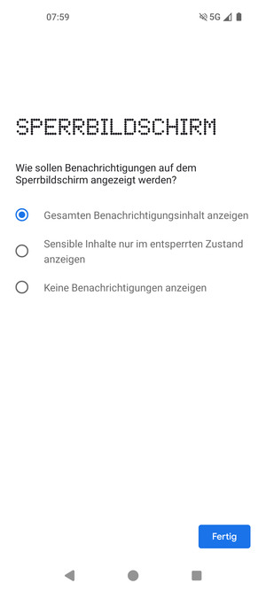 Wählen Sie die gewünschte Option und wählen Sie Fertig