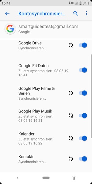 Ihre Kontakte von Google werden nun auf Ihr Handy synchronisiert
