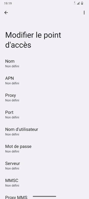 Saisissez les informations MMS
