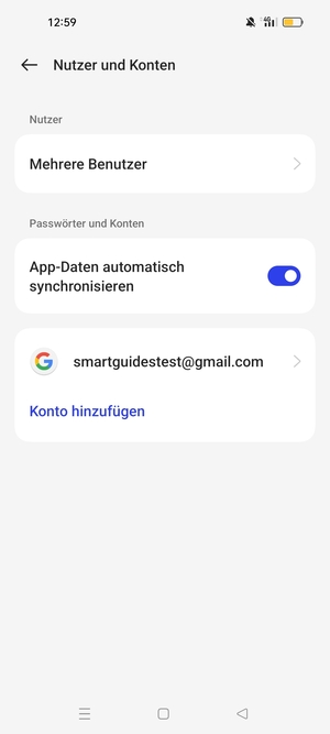 Wählen Sie Ihr Google Konto