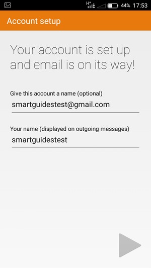 Give your account a name and enter your name. Select NEXT