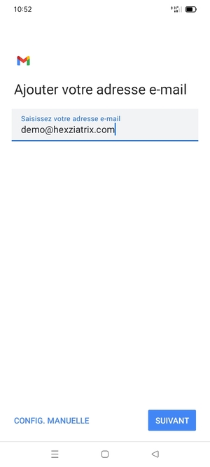 Saisissez votre adresse e-mail et sélectionnez SUIVANT