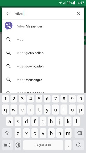 Voer de app-naam in en selecteer Zoeken