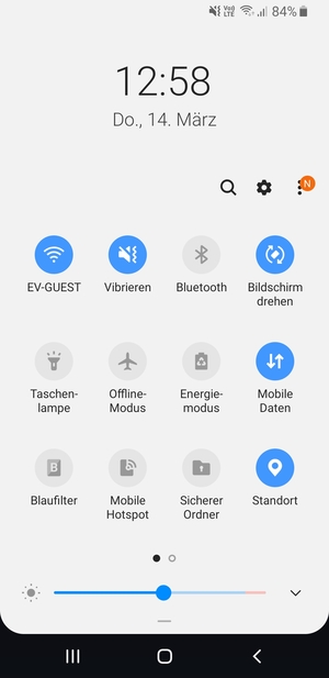 Wählen Sie Vibrieren, um in den Lautlos-Modus zu wechseln