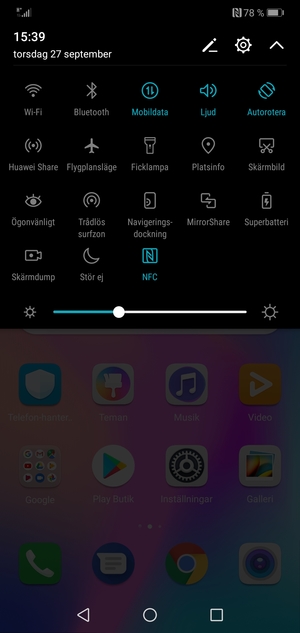 Tryck på Inställningar-knappen