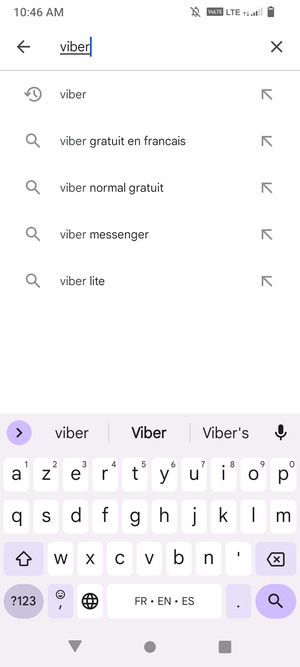 Saisissez le nom de l'appli et sélectionnez Rechercher
