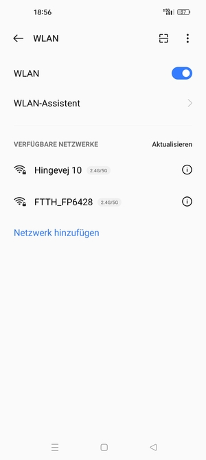 Wählen Sie das Wireless-Netzwerk, zu dem Sie eine Verbindung herstellen möchten