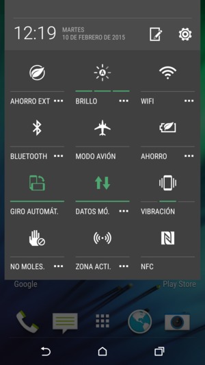 Seleccione VIBRACIÓN para volver al modo de sonido
