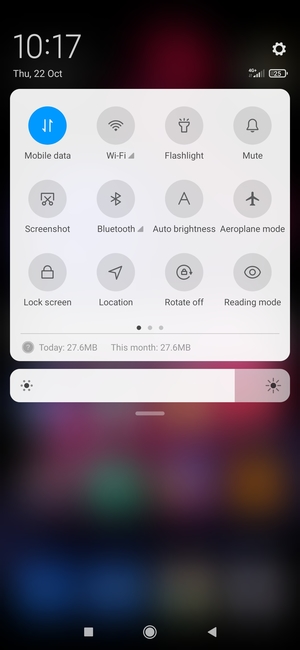 Adjust brightness to the required level