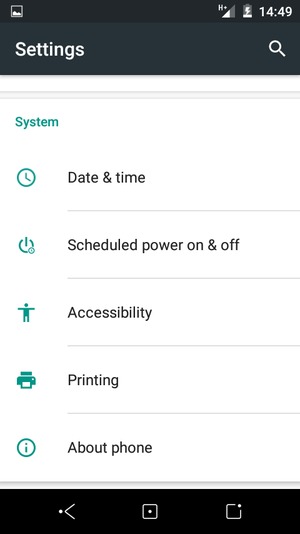 Scroll to and select About phone