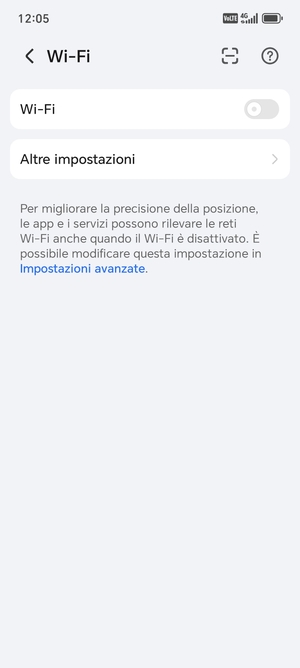 Attiva Wi-Fi