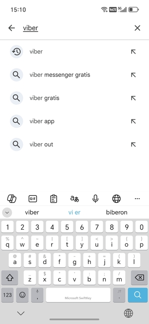 Inserisci il nome dell'app e seleziona Ricerca
