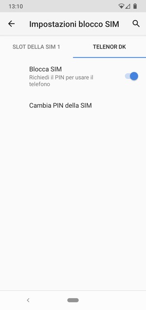 Seleziona Public e Cambia PIN della SIM