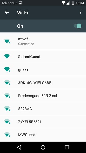 You are now connected to the Wi-Fi network