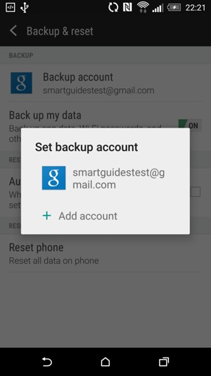 Select your account