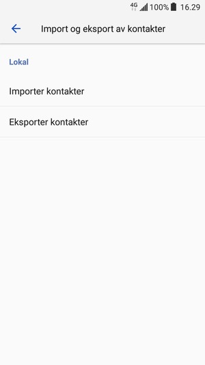 Velg Importer kontakter