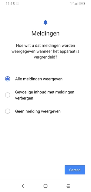 Selecteer uw voorkeursoptie en selecteer Gereed