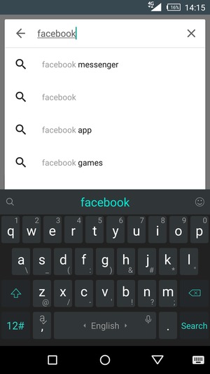 Enter the app name and select Search