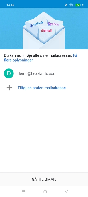 Vælg GÅ TIL GMAIL