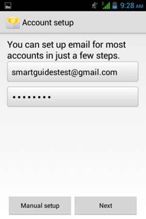 Enter your Gmail or Hotmail address and Password. Select Next
