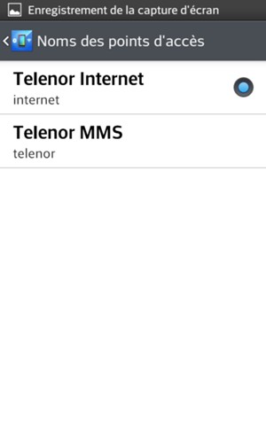 Votre téléphone va être réinitialisé avec les paramètres Internet et MMS par défaut