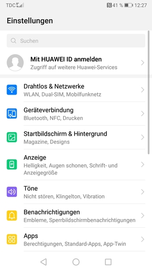 Wählen Sie Drahtlos & Netzwerke