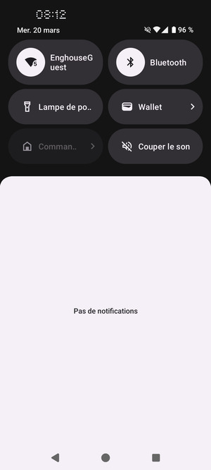 Déroulez à nouveau le menu du haut