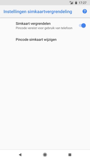Selecteer Pincode simkaart wijzigen