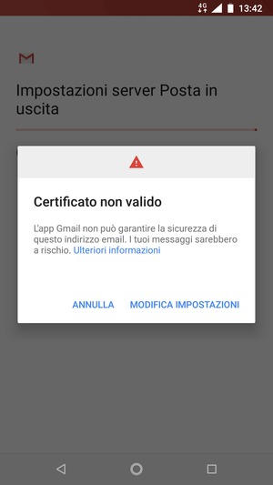 Seleziona MODIFICA IMPOSTAZIONI