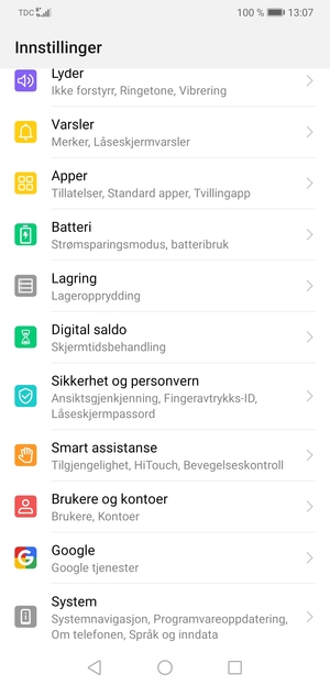 Bla til og velg System